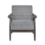 Greeley Gray Velvet Accent Chair by Homelegance at Eve Furniture
