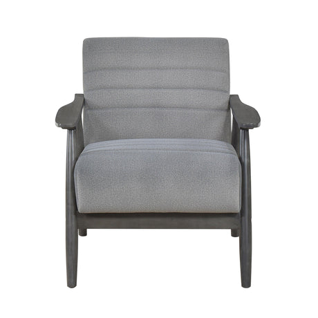 Greeley Gray Velvet Accent Chair by Homelegance at Eve Furniture