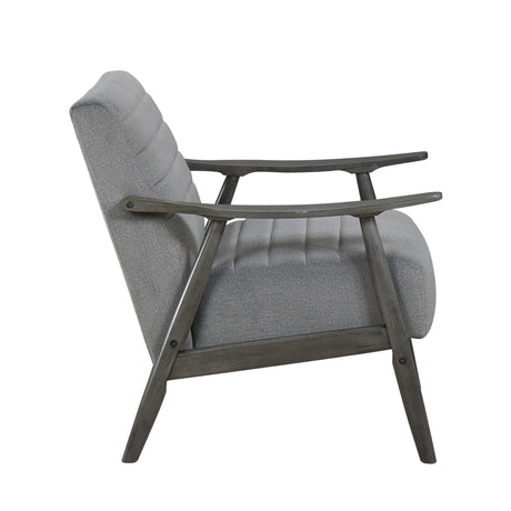 Greeley Gray Velvet Accent Chair by Homelegance at Eve Furniture