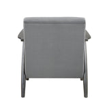 Greeley Gray Velvet Accent Chair by Homelegance at Eve Furniture