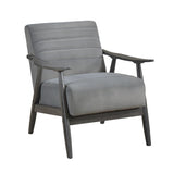 Greeley Gray Velvet Accent Chair by Homelegance at Eve Furniture