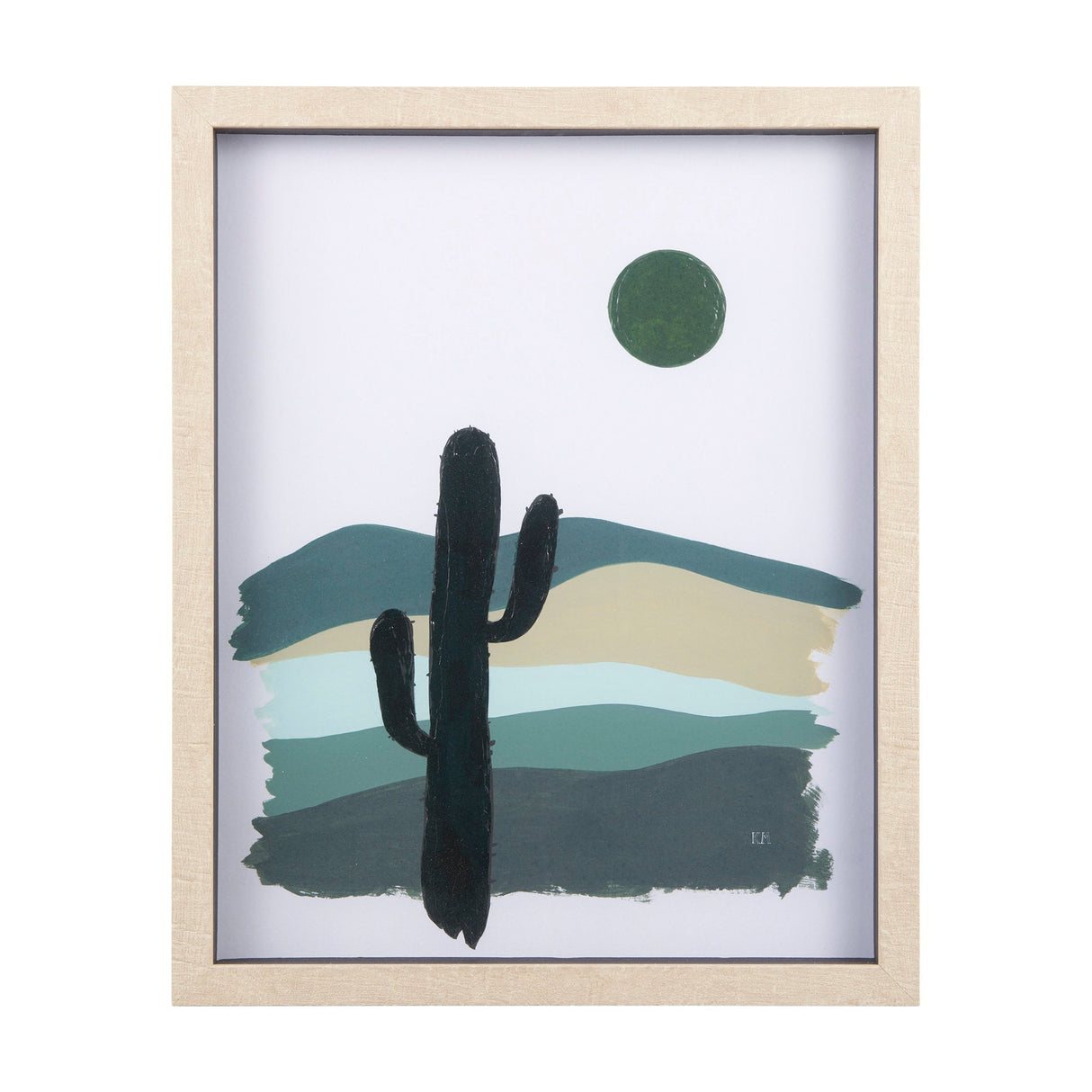Green Desert II by Mercana Studio a Hand Embelished Textured Framed Art Print Matted under Glass by Mercana at Eve Furniture