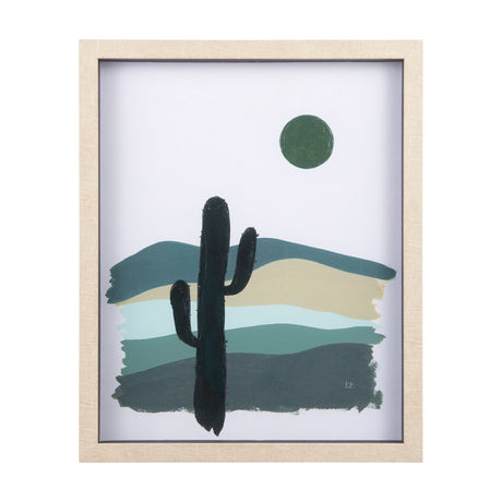 Green Desert II by Mercana Studio a Hand Embelished Textured Framed Art Print Matted under Glass by Mercana at Eve Furniture