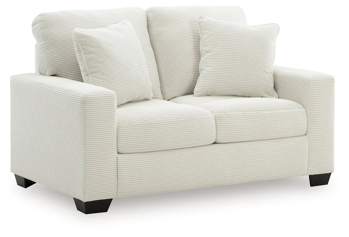 Greenbriar Ivory Loveseat by Ashley at Eve Furniture