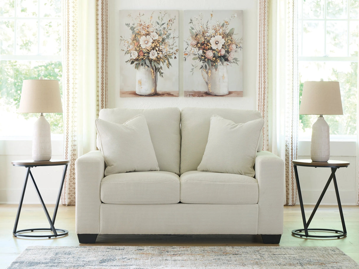 Greenbriar Ivory Loveseat by Ashley at Eve Furniture