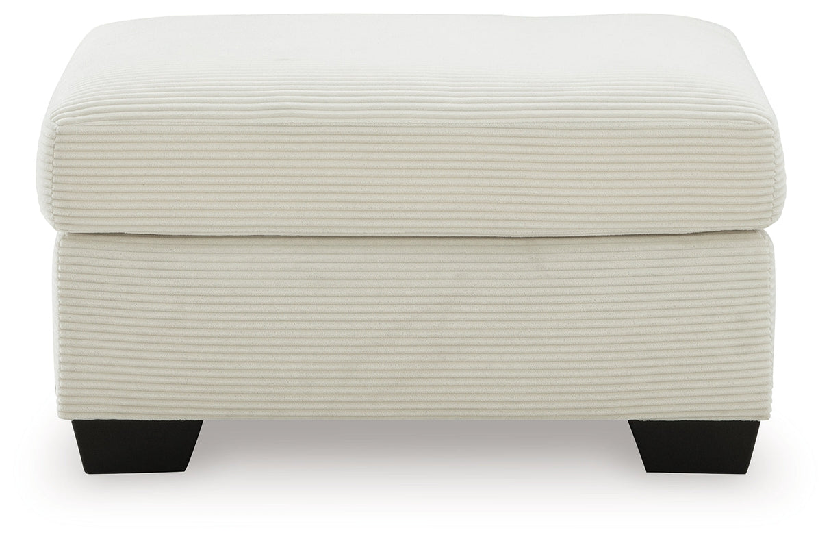 Greenbriar Ivory Ottoman by Ashley at Eve Furniture
