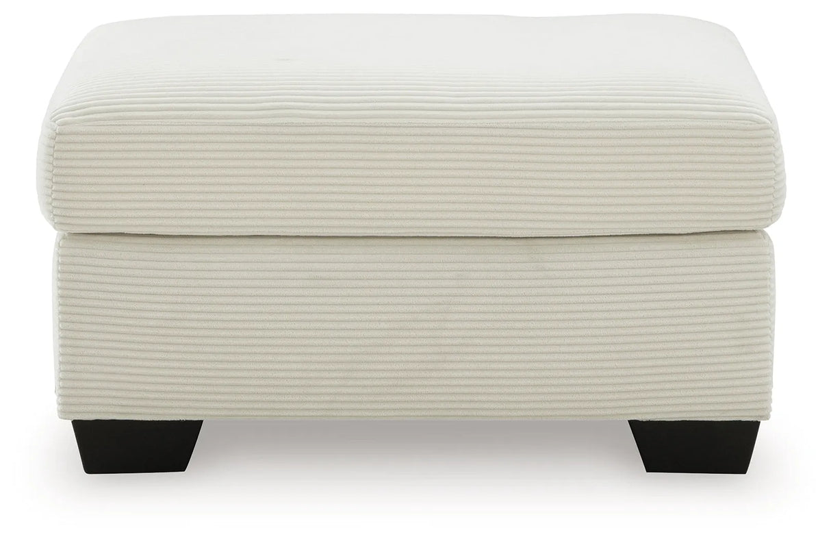 Greenbriar Ivory Ottoman by Ashley at Eve Furniture