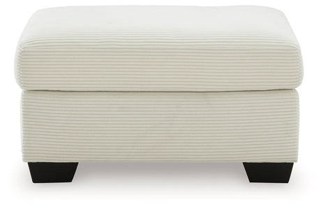 Greenbriar Ivory Ottoman by Ashley at Eve Furniture