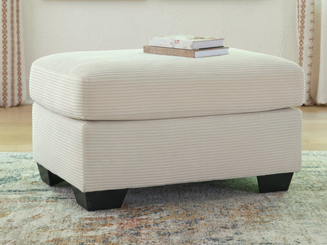 Greenbriar Ivory Ottoman by Ashley at Eve Furniture