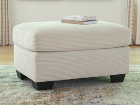 Greenbriar Ivory Ottoman by Ashley at Eve Furniture