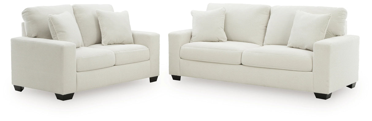Greenbriar Ivory Sofa and Loveseat by Ashley at Eve Furniture