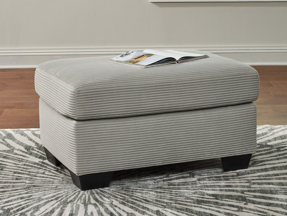 Greenbriar Smoke Ottoman by Ashley at Eve Furniture