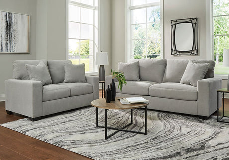 Greenbriar Smoke Sofa and Loveseat by Ashley at Eve Furniture