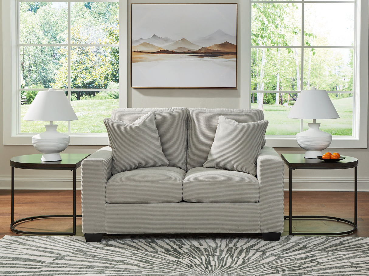 Greenbriar Smoke Loveseat by Ashley at Eve Furniture