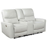 Greenfield 3-piece Upholstered Power Reclining Sofa Set Ivory