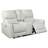 Greenfield Dove Grey 2-Piece Power Reclining Sofa Set by Coaster at Eve Furniture