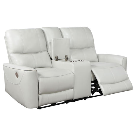 Greenfield Dove Grey 2-Piece Power Reclining Sofa Set by Coaster at Eve Furniture