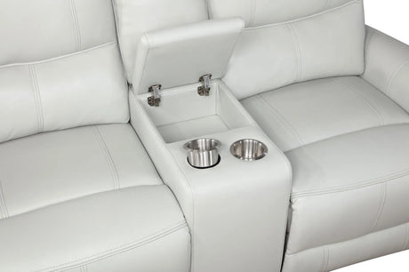 Greenfield Dove Grey 2-Piece Power Reclining Sofa Set by Coaster at Eve Furniture