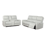 Greenfield Dove Grey 2-Piece Power Reclining Sofa Set by Coaster at Eve Furniture