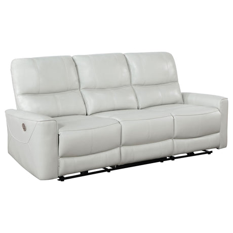 Greenfield Dove Grey 2-Piece Power Reclining Sofa Set by Coaster at Eve Furniture