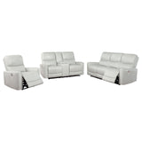 Greenfield Dove Grey 3-Piece Power Reclining Sofa Set by Coaster at Eve Furniture