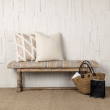 Greenfield II Patterned Tan Upholstered Wood Frame Accent Bench by Mercana at Eve Furniture