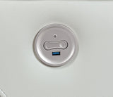 Greenfield Ivory Upholstered Power Recliner Chair by Coaster at Eve Furniture