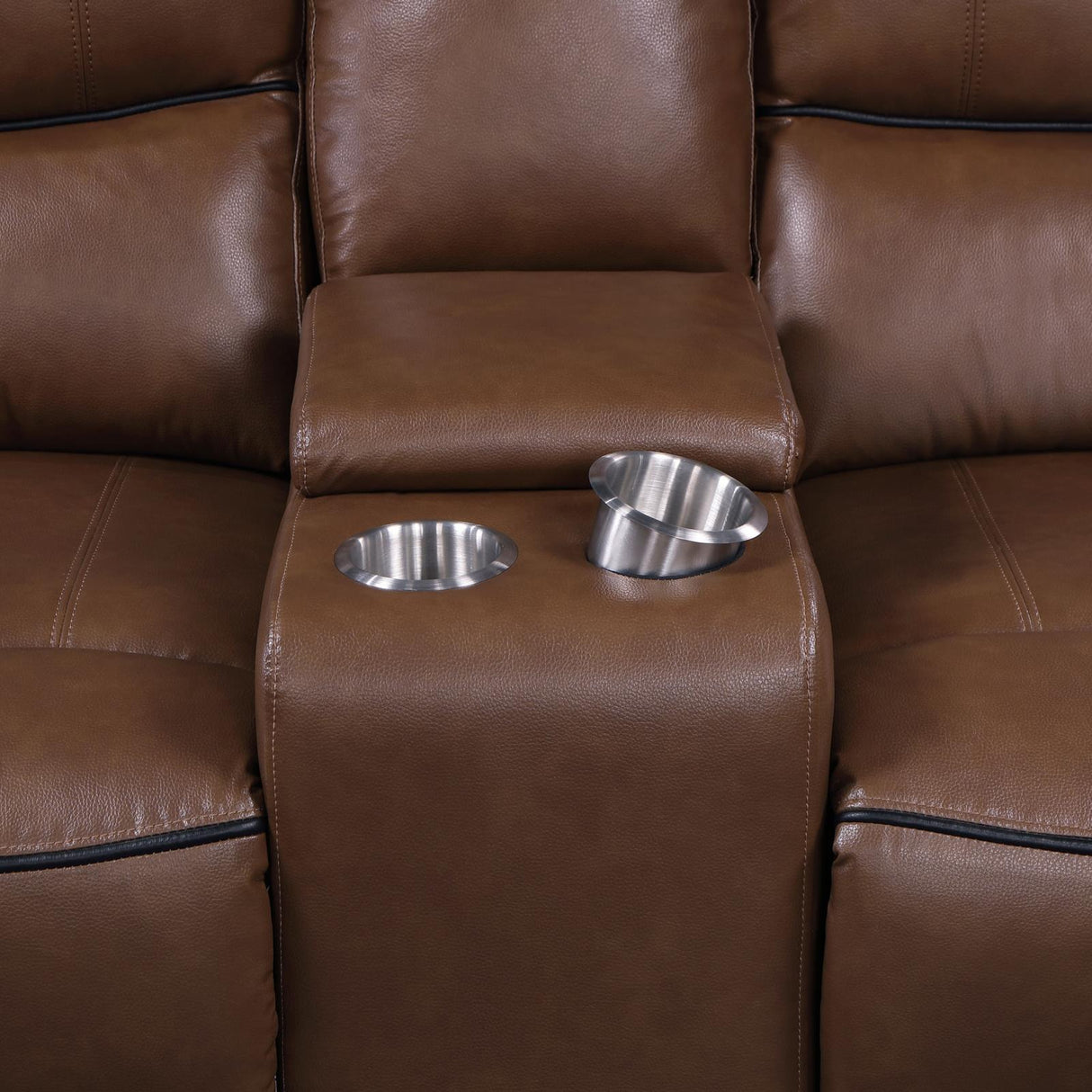 Greenfield Saddle Brown 2-Piece Upholstered Power Reclining Set by Coaster at Eve Furniture