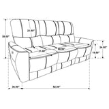 Greenfield Saddle Brown 2-Piece Upholstered Power Reclining Set by Coaster at Eve Furniture