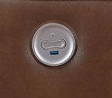 Greenfield Saddle Brown 2-Piece Upholstered Power Reclining Set by Coaster at Eve Furniture