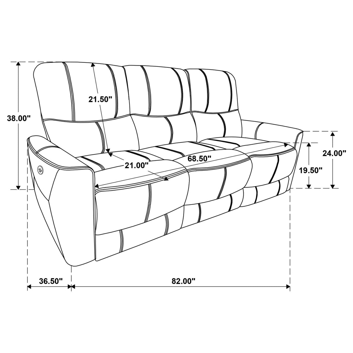 Greenfield Saddle Brown 3-Piece Upholstered Power Reclining Set by Coaster at Eve Furniture