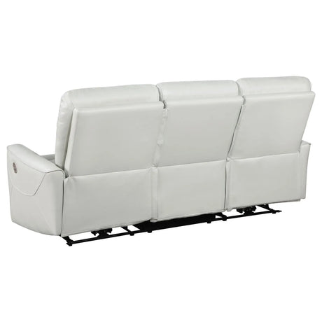 Greenfield Upholstered Power Reclining Sofa Dove Grey by Coaster at Eve Furniture
