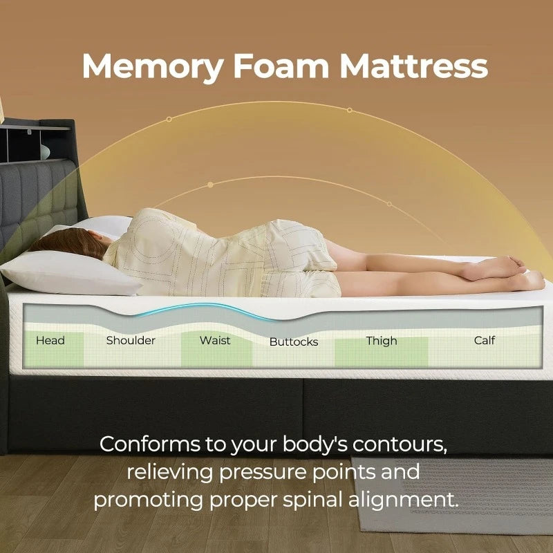 Greenstell Twin Size Gel 8inch Memory Foam by Greenstell at Eve Furniture