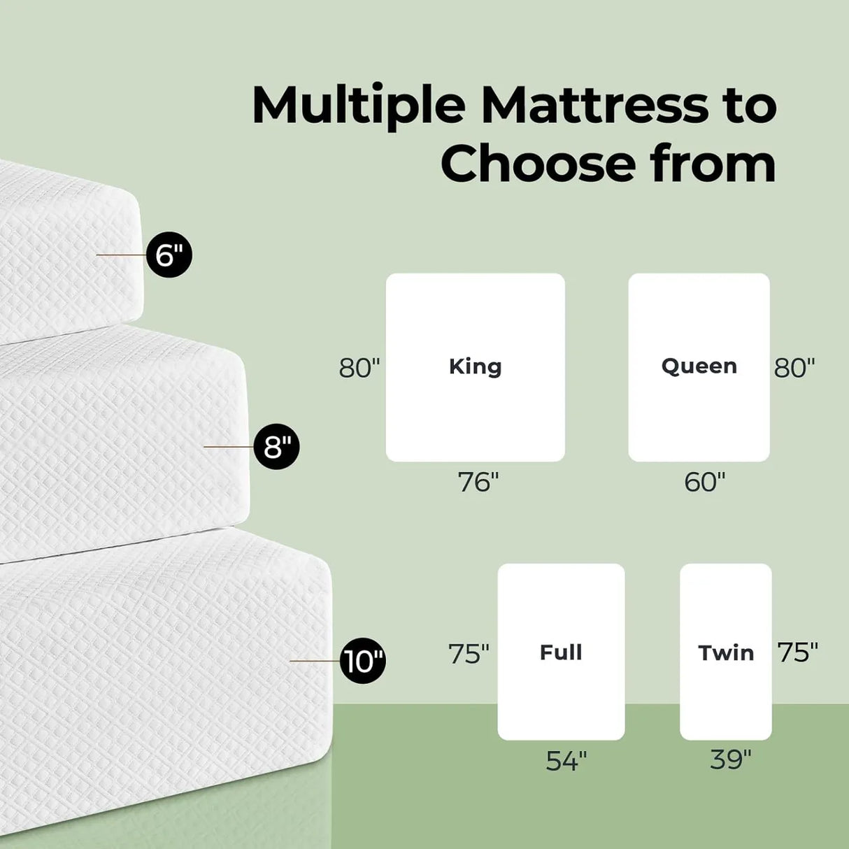 Greenstell Twin Size Gel 8inch Memory Foam by Greenstell at Eve Furniture