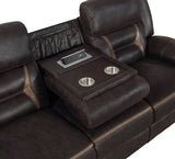 Greer Dark Brown 2-Piece Upholstered Tufted Living Room Set by Coaster at Eve Furniture