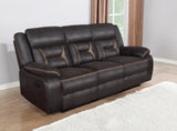 Greer Dark Brown 2-Piece Upholstered Tufted Living Room Set by Coaster at Eve Furniture