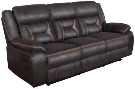Greer Dark Brown 2-Piece Upholstered Tufted Living Room Set by Coaster at Eve Furniture