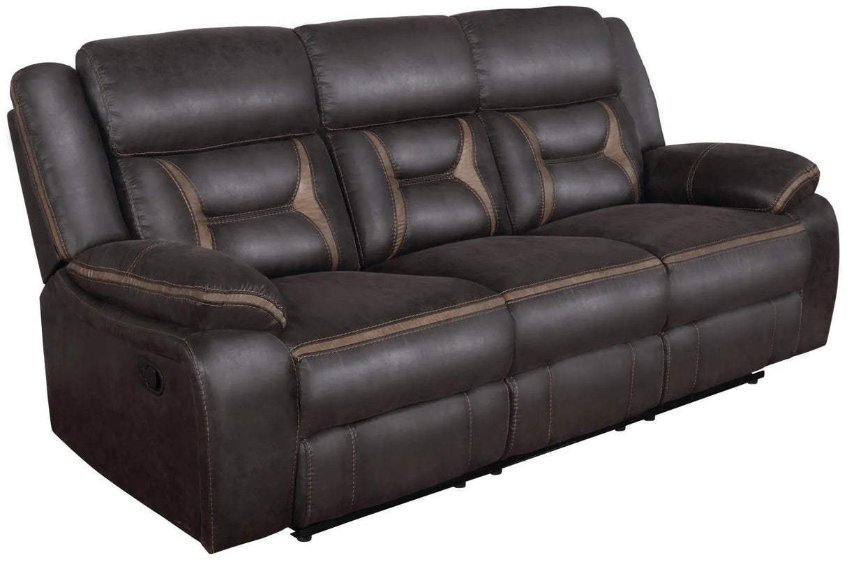Greer Dark Brown 2-Piece Upholstered Tufted Living Room Set by Coaster at Eve Furniture