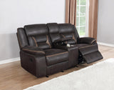 Greer Dark Brown 2-Piece Upholstered Tufted Living Room Set by Coaster at Eve Furniture