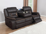 Greer Dark Brown 3-Piece Upholstered Tufted Living Room Set by Coaster at Eve Furniture