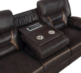 Greer Dark Brown 3-Piece Upholstered Tufted Living Room Set by Coaster at Eve Furniture