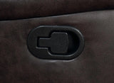 Greer Dark Brown Upholstered Tufted Reclining Living Room Set by Coaster at Eve Furniture