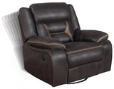 Greer Dark Brown Upholstered Tufted Reclining Living Room Set by Coaster at Eve Furniture