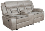 Greer Taupe 2-Piece Upholstered Tufted Living Room Set by Coaster at Eve Furniture