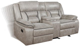 Greer Taupe 2-Piece Upholstered Tufted Living Room Set by Coaster at Eve Furniture