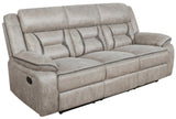 Greer Taupe 3-Piece Upholstered Tufted Living Room Set by Coaster at Eve Furniture