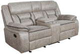 Greer Taupe 3-Piece Upholstered Tufted Living Room Set by Coaster at Eve Furniture
