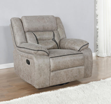 Greer Upholstered Tufted Back Glider Recliner by Coaster at Eve Furniture