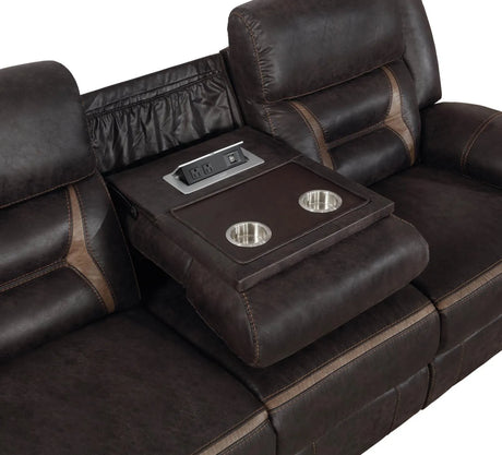 Greer Upholstered Tufted Back Motion Sofa by Coaster at Eve Furniture