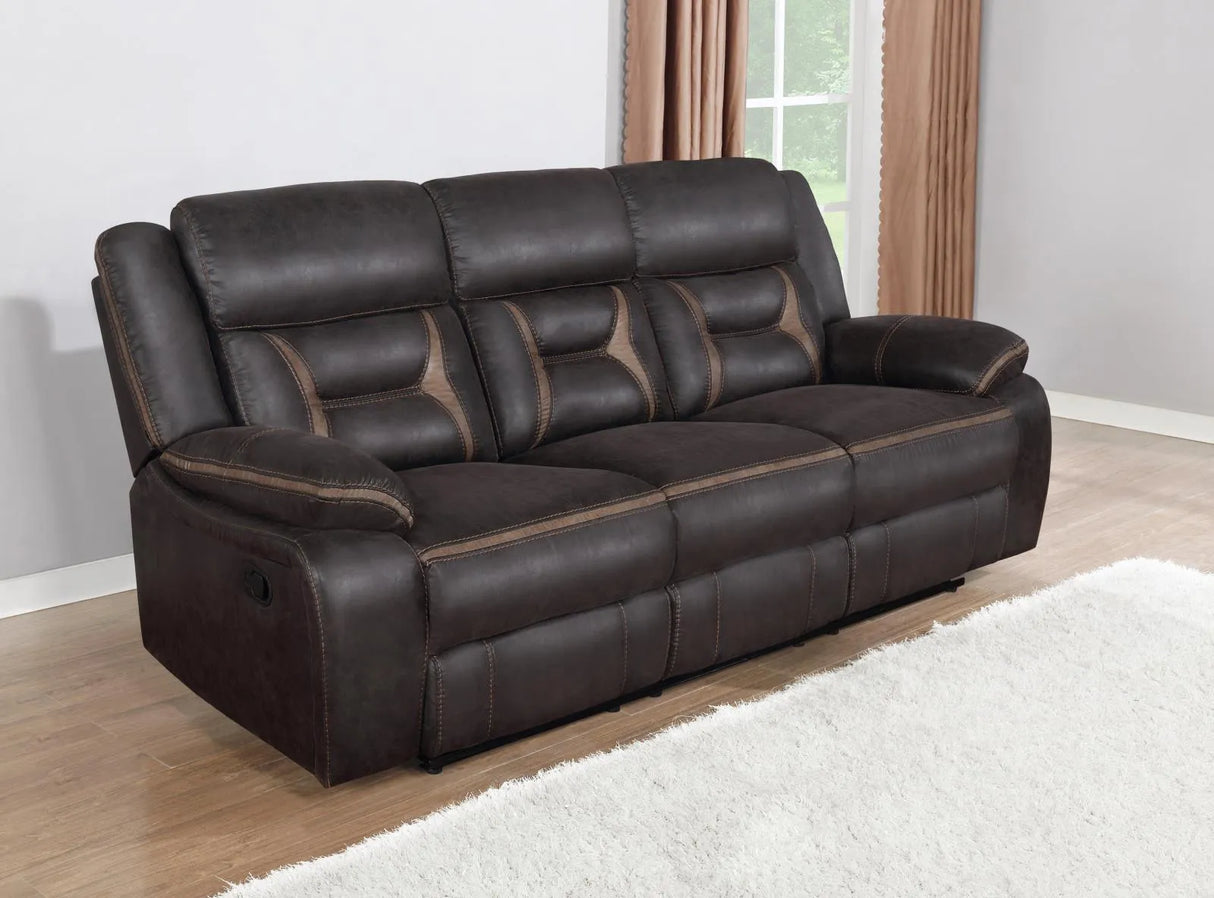 Greer Upholstered Tufted Back Motion Sofa by Coaster at Eve Furniture